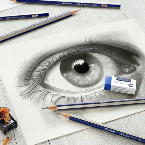 Pieštukas Faber-Castell Goldfaber 1221, 5B, be trintuko, padrožtas