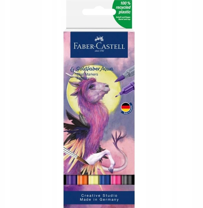 Faber-castell Goldfaber Aqua markeriai, 6 spalvų rinkinys