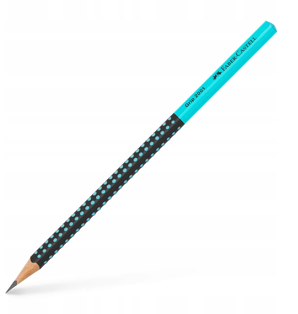Grafitinis pieštukas Faber-Castell Jumbo Grip 2001 Two Tone, juodos / turkio spalvos