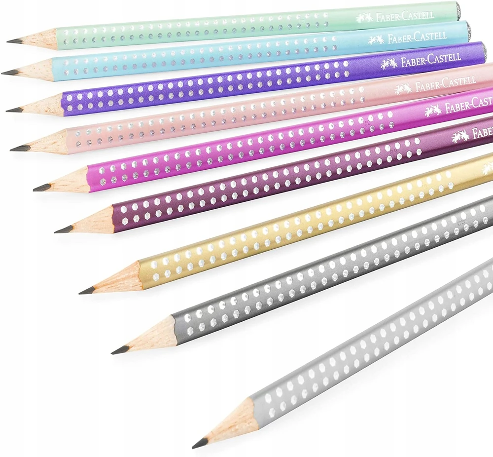 Pieštukas Faber-Castell Sparkle HB, rausvos spalvos korpusas