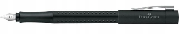 Faber-Castell Grip 2011 fountain pen, nib width F, ink mėlynas erasable, barrel colour juodas