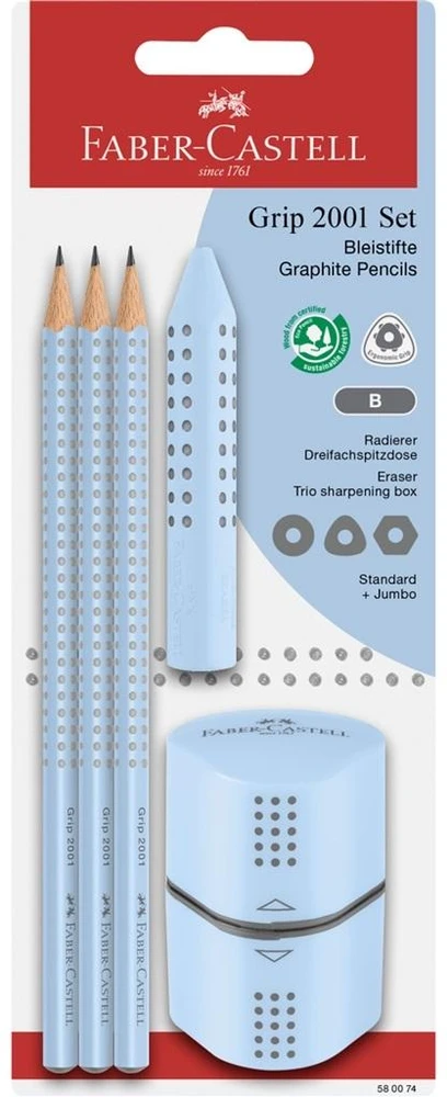 Faber-Castell Grip 2001 rinkinys – rožiniai šešėliai (580073)