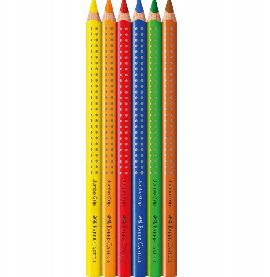 Spalvoti pieštukai Faber-Castell Grip, 6 spalvos