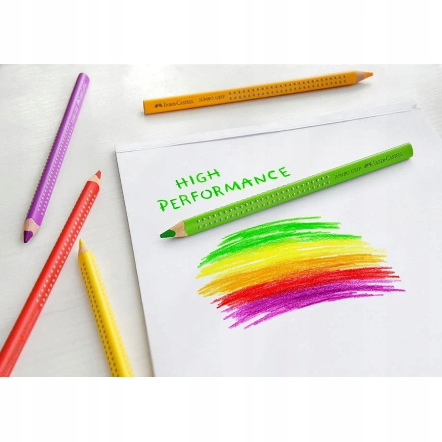 Spalvoti pieštukai Faber-Castell Grip, 6 spalvos