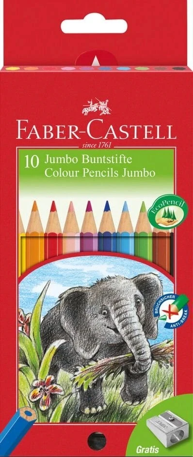 Faber-castell Jumbo kreidelės, 10 vnt.