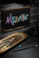 Spalvoti pieštukai Faber-Castell Juodas Edition, 12 metalinių spalvų