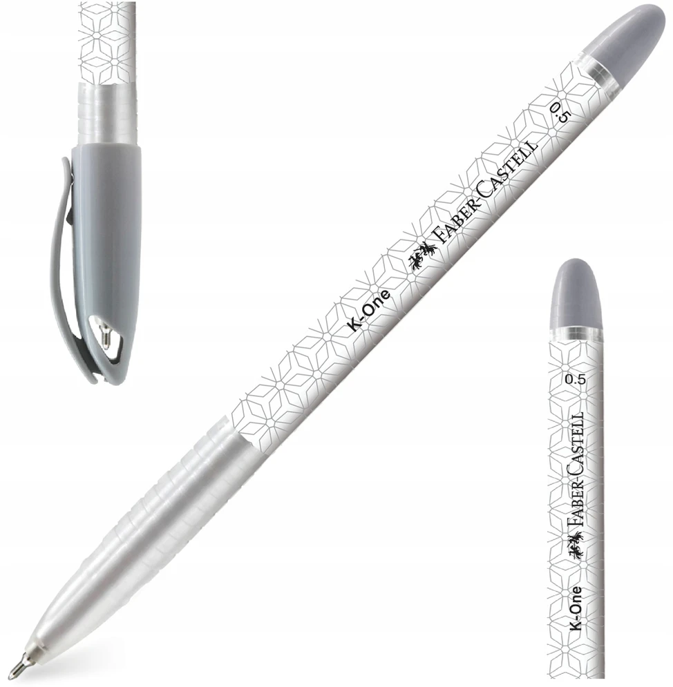 Faber-castell K-one rašiklis, 0,5 mm, juodas, vandeniui atsparus