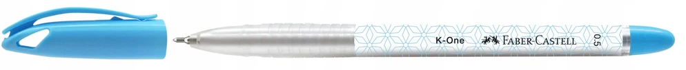 Faber-castell K-one rašiklis, 0,5 mm, mėlynas, vandeniui atsparus