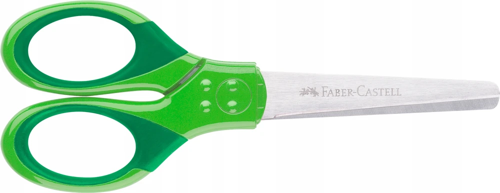 FABER CASTELL Mokyklinės žirklės Grip, žalios