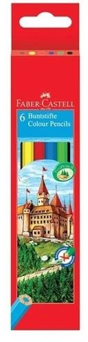 Faber-castell pieštukinės kreidelės, 6 vnt.