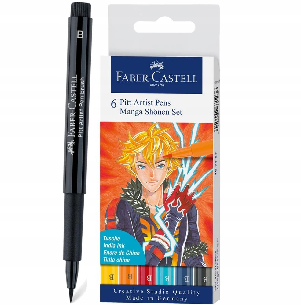 Faber-castell Pitt Artist Pen Manga rinkinys, 6 vnt.