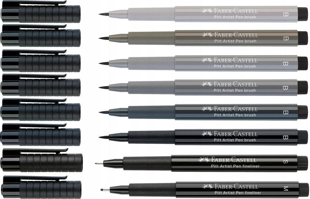 Faber-castell Pitt Artist Pen Manga rinkinys, 8 vnt.