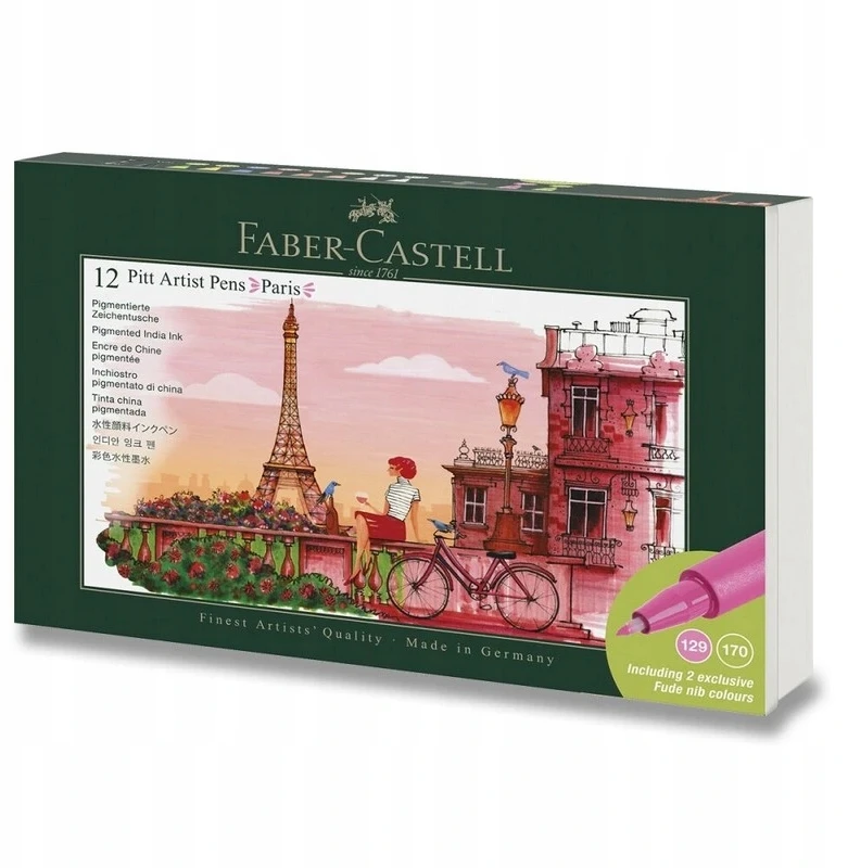 Faber-Castell - Pitt Artist Pen tin set - Paris - 12 pcs (267136)
