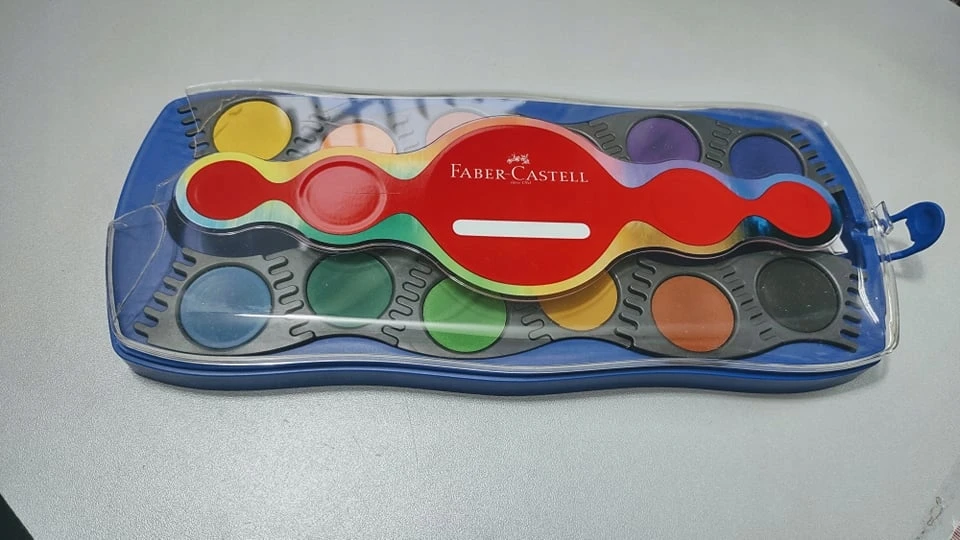 Faber-Castell plakatų dažai 12 vnt.