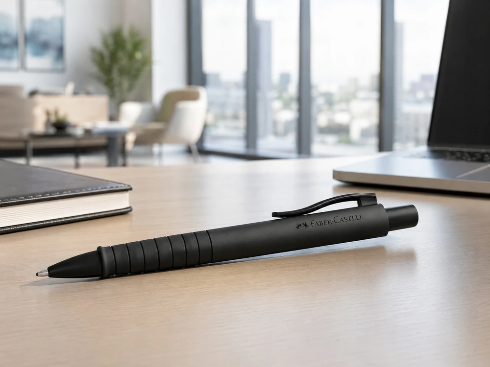 Automatinis tušinukas Faber-Castell, PolyBall, XB, 0.6mm, juodos spalvos