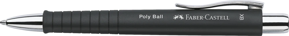 Automatinis tušinukas Faber-Castell, PolyBall, XB, 0.6mm, juodos spalvos