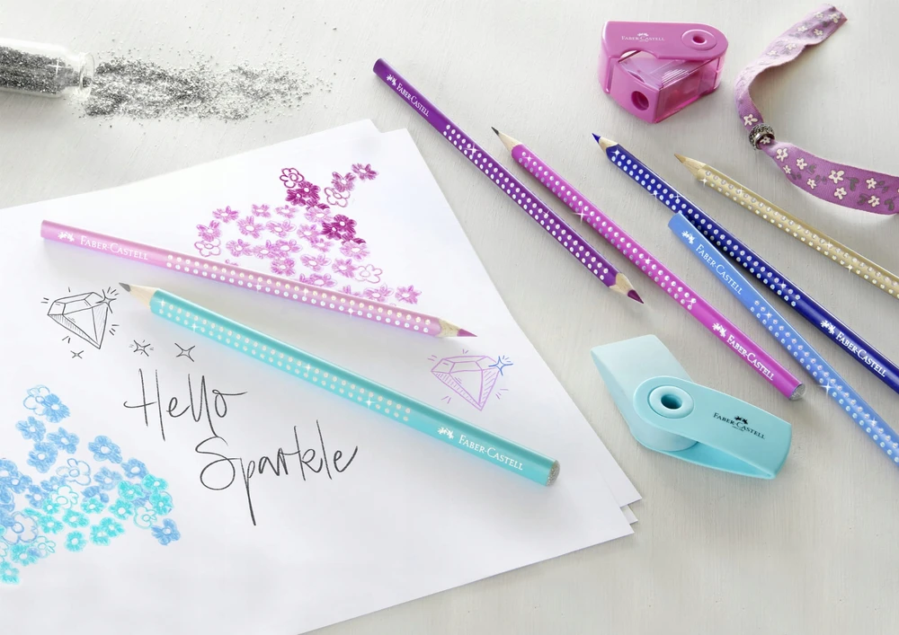 Faber-castell Sparkle Pearl B pieštukas, rožinis