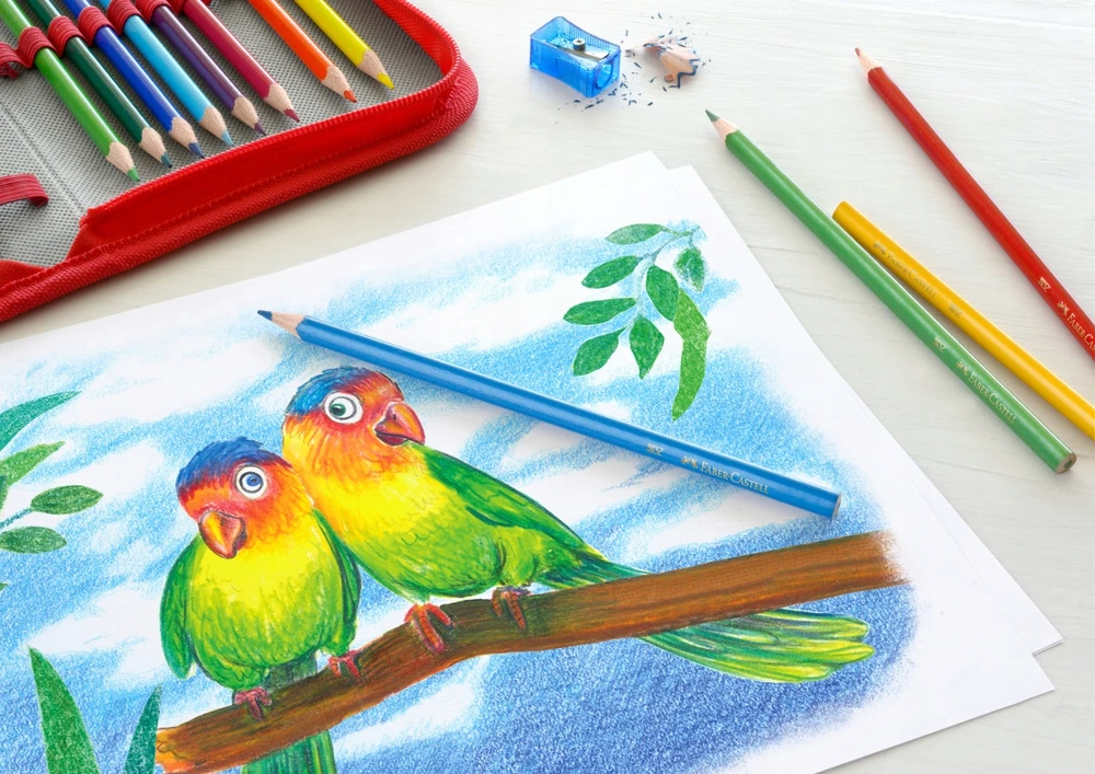 Faber-Castell trikampiai pieštukai, reklaminis rinkinys, 18 vnt. + 4 vnt. + 2 vnt. (201597)