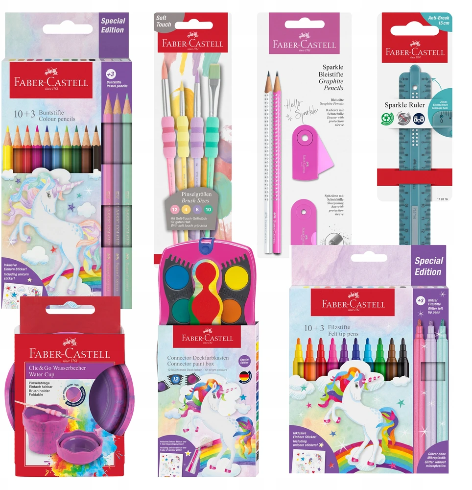 Faber-Castell Unicorn mokyklinis lopšys mergaitėms