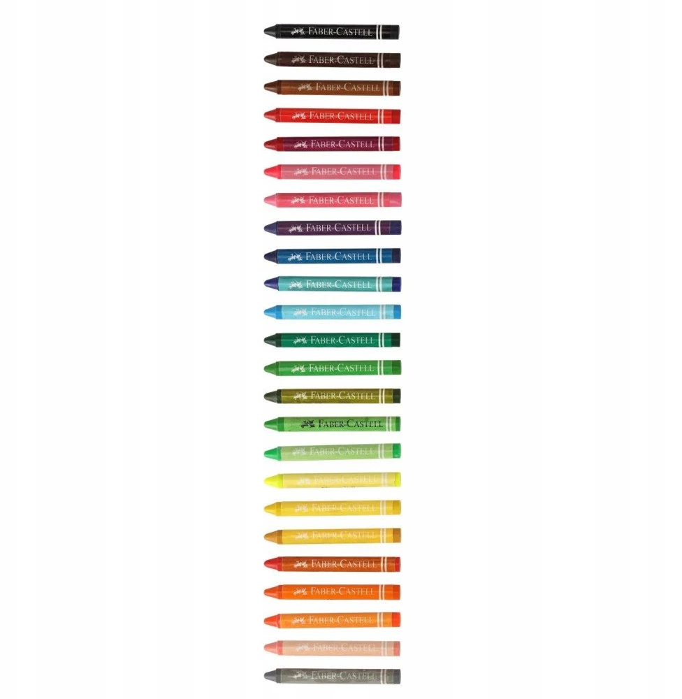 Faber-castell vaško pieštukai, 24 spalvos