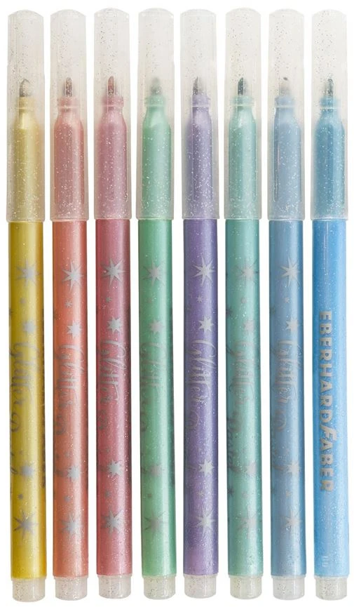 Flomasteriai EberhardFaber, blizgūs, pasteliniai,8 spalvų