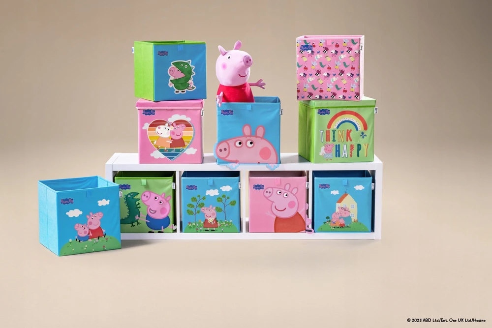 Fackelmann PUDEŁKO indas NA ZABAWKI LIFENEY Box Świnka Peppa DINO 30x30cm