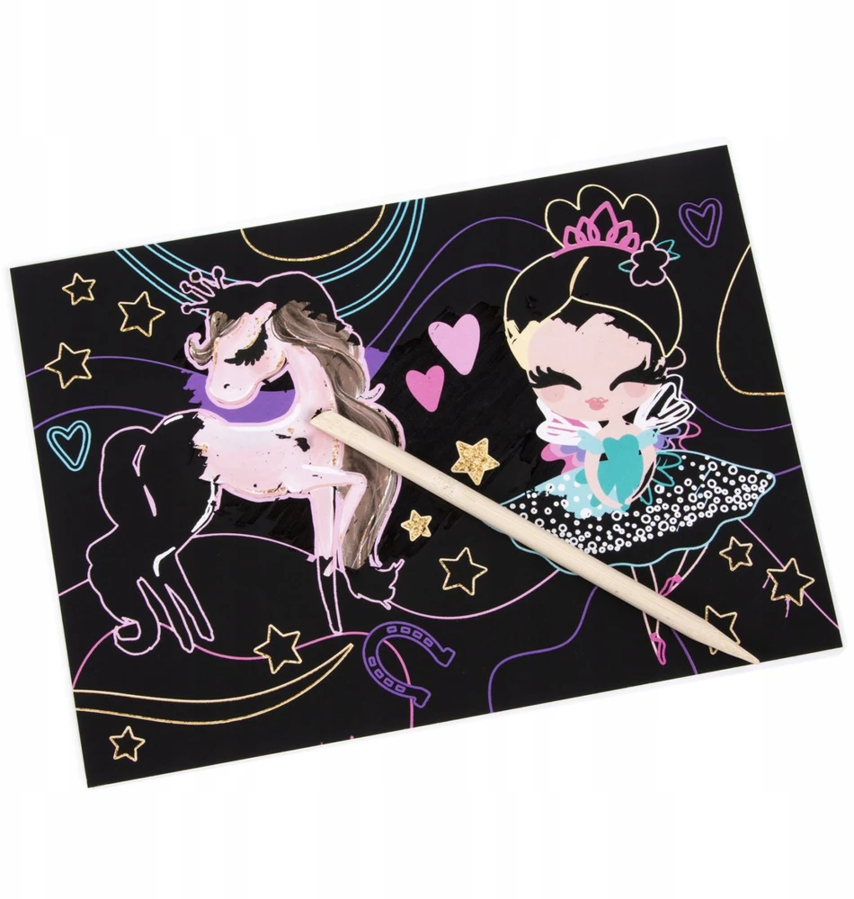 FAIRY ELF, BALETO SUKNELĖ KIDEA, 6 lapai A5 + STYLE SCRATCH PAD