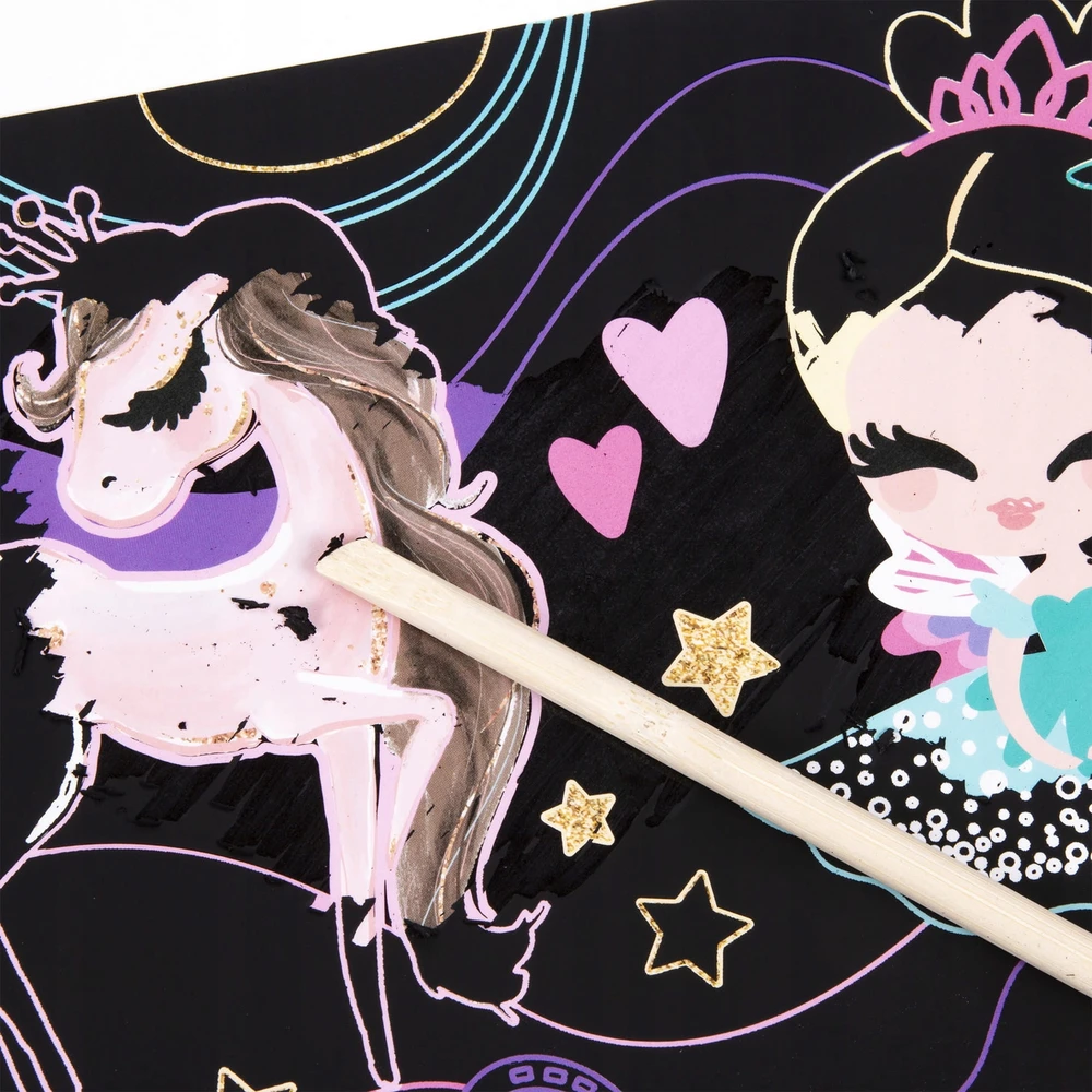 FAIRY ELF, BALETO SUKNELĖ KIDEA, 6 lapai A5 + STYLE SCRATCH PAD