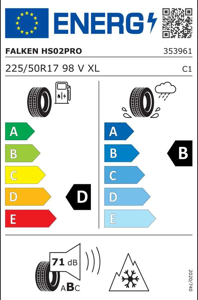 Falken 225/50R17 EUROWINTER HS02 PRO 98V XL FR