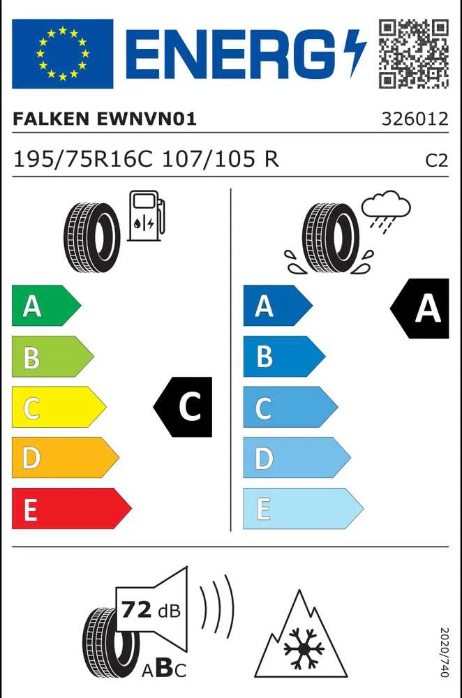 Falken 195/75R16C EUROWINTER VAN01 107/105R