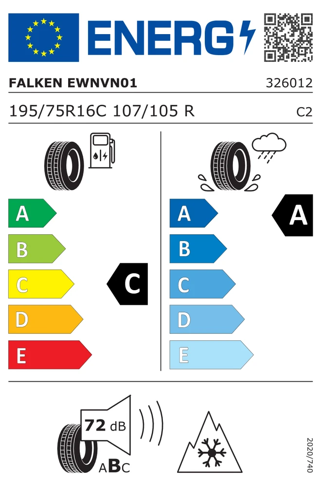 Falken 195/75R16C EUROWINTER VAN01 107/105R