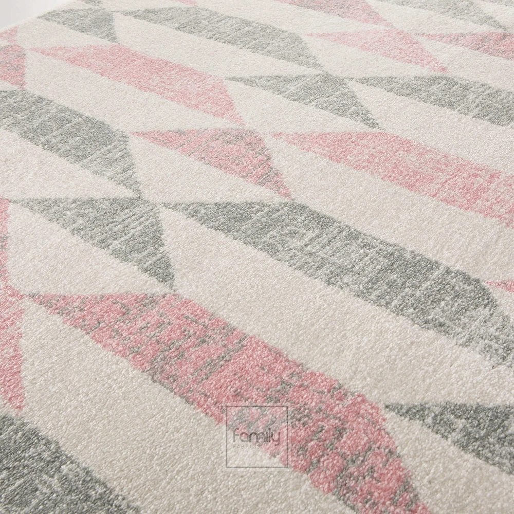 Family fabrics Dywan Dziecięcy 160x220 Do Pokoju Dziecka Rožinė Geometryczny Miękkie Runo