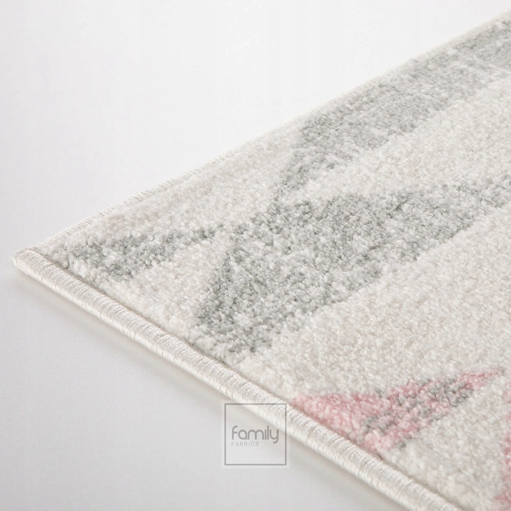 Family fabrics Dywan Dziecięcy 160x220 Do Pokoju Dziecka Rožinė Geometryczny Miękkie Runo