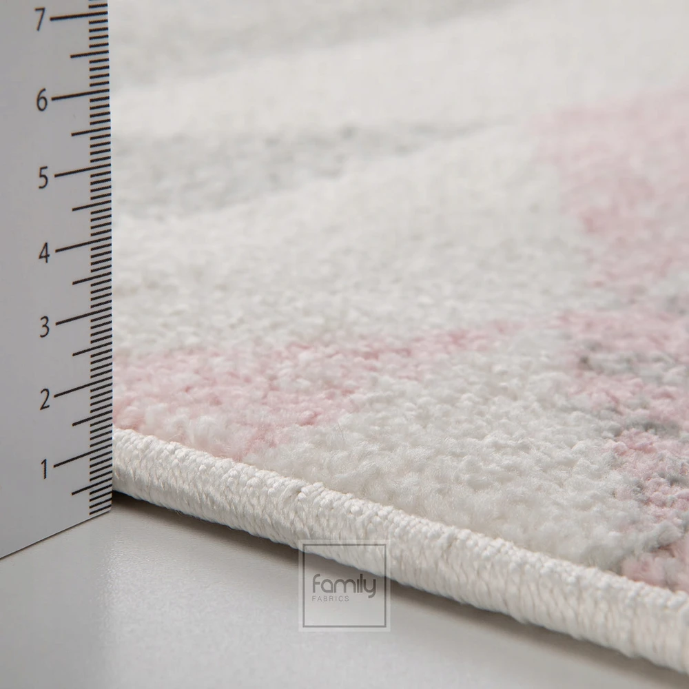 Family fabrics Dywan Dziecięcy 160x220 Do Pokoju Dziecka Rožinė Geometryczny Miękkie Runo