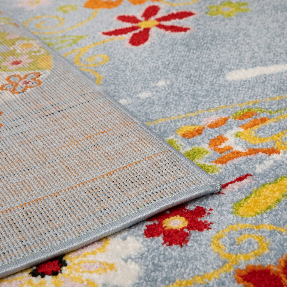Family fabrics Dywan dziecięcy 577 mėlynas w motyle - 140x200