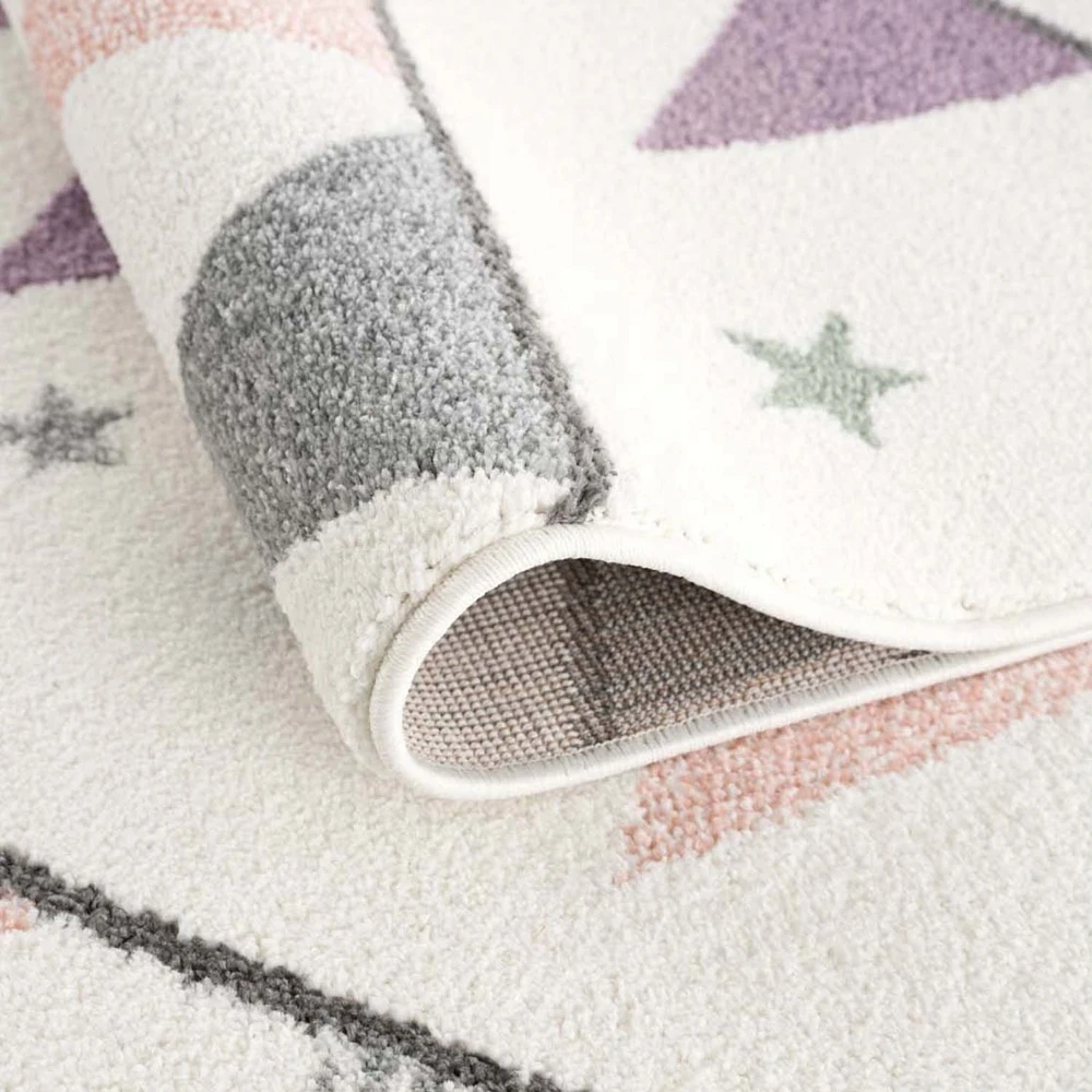 Family fabrics Dywan dziecięcy apvalus fi 160 w proporczyki dla chłopca dla dziewczynki