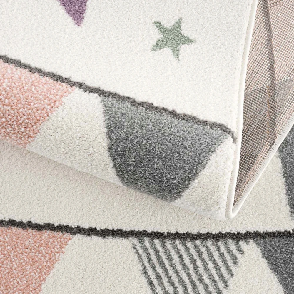 Family fabrics Dywan dziecięcy apvalus fi 160 w proporczyki dla chłopca dla dziewczynki