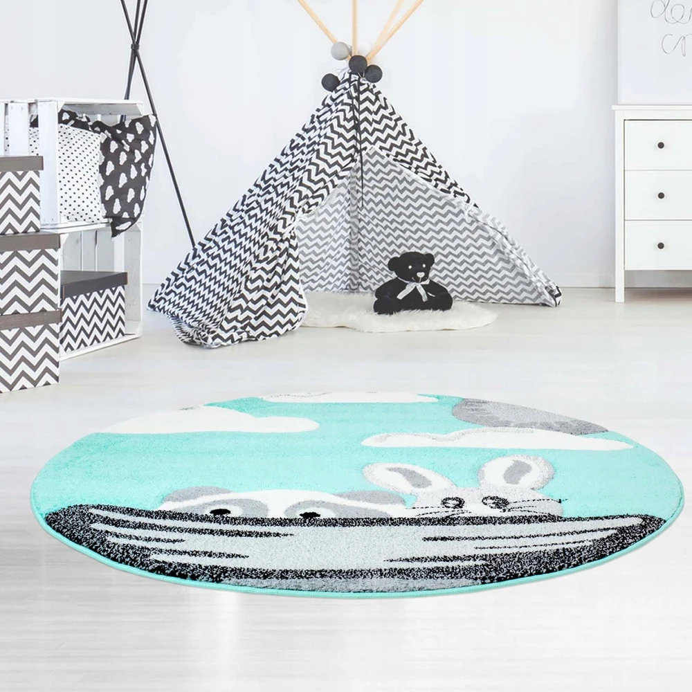 Family Fabrics Dywan dziecięcy KIDS Bunny miętowy Koło Fi 160