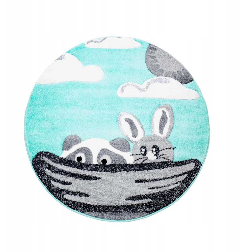 Family Fabrics Dywan dziecięcy KIDS Bunny miętowy Koło Fi 160