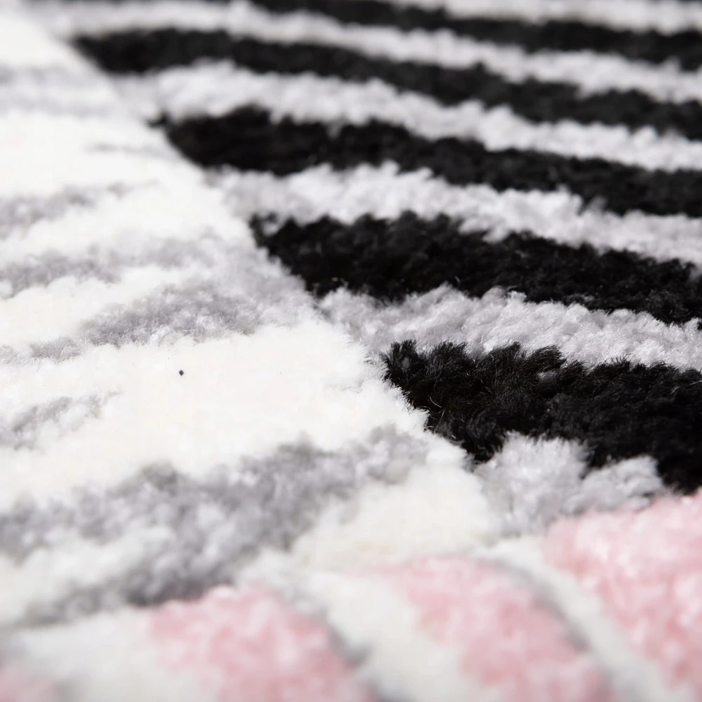 Family Fabrics DYWAN OKRĄGŁY DLA DZIECKA - DZIECIĘCY KIDS JAZZ ROŽINĖ - Koło Fi 140