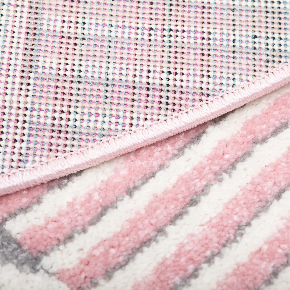 Family Fabrics DYWAN OKRĄGŁY DLA DZIECKA - DZIECIĘCY KIDS JAZZ ROŽINĖ - Koło Fi 140