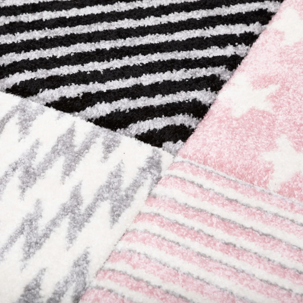 Family Fabrics DYWAN OKRĄGŁY DLA DZIECKA - DZIECIĘCY KIDS JAZZ ROŽINĖ - Koło Fi 140