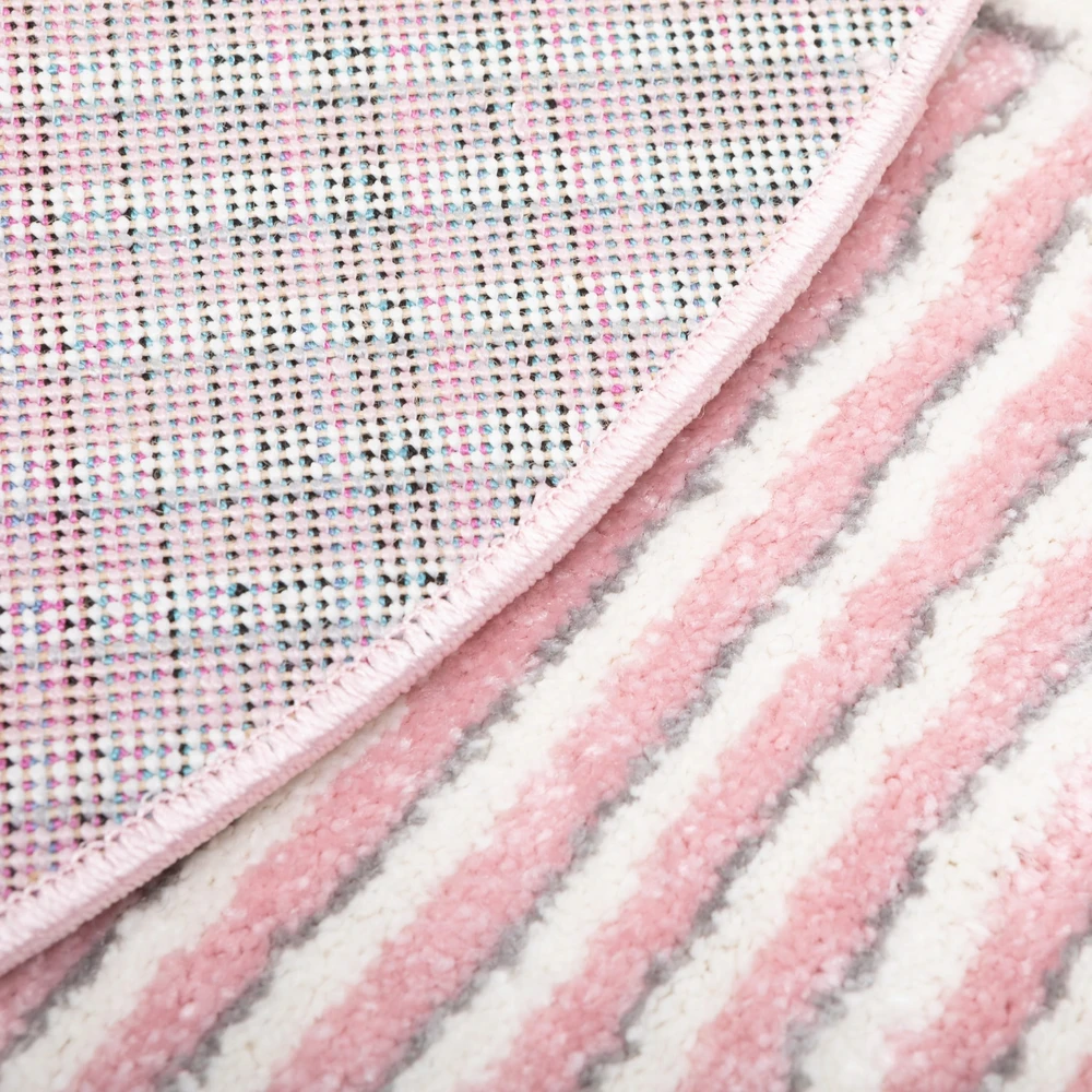 Family Fabrics DYWAN OKRĄGŁY DLA DZIECKA - DZIECIĘCY KIDS JAZZ ROŽINĖ - Koło Fi 140