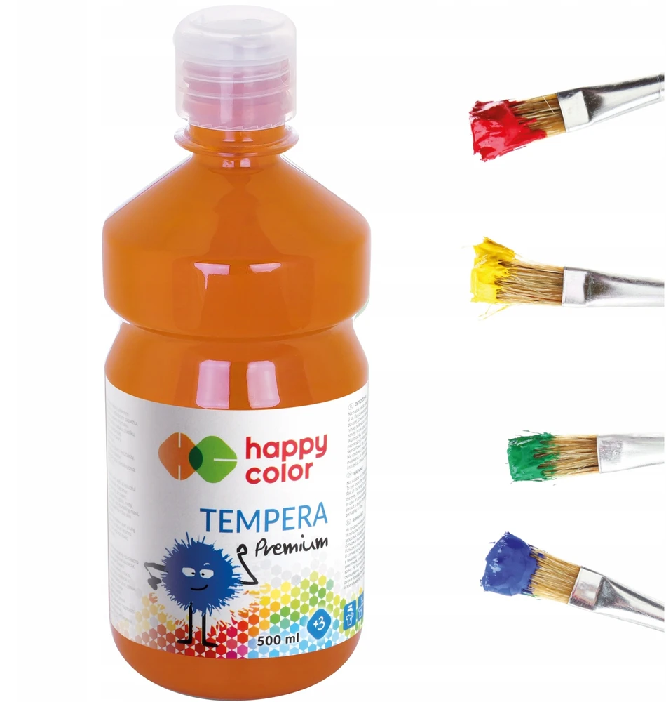 Farba plakatowa HAPPY COLOR 500ml tempera ORANŽINĖ CIEMNA 45