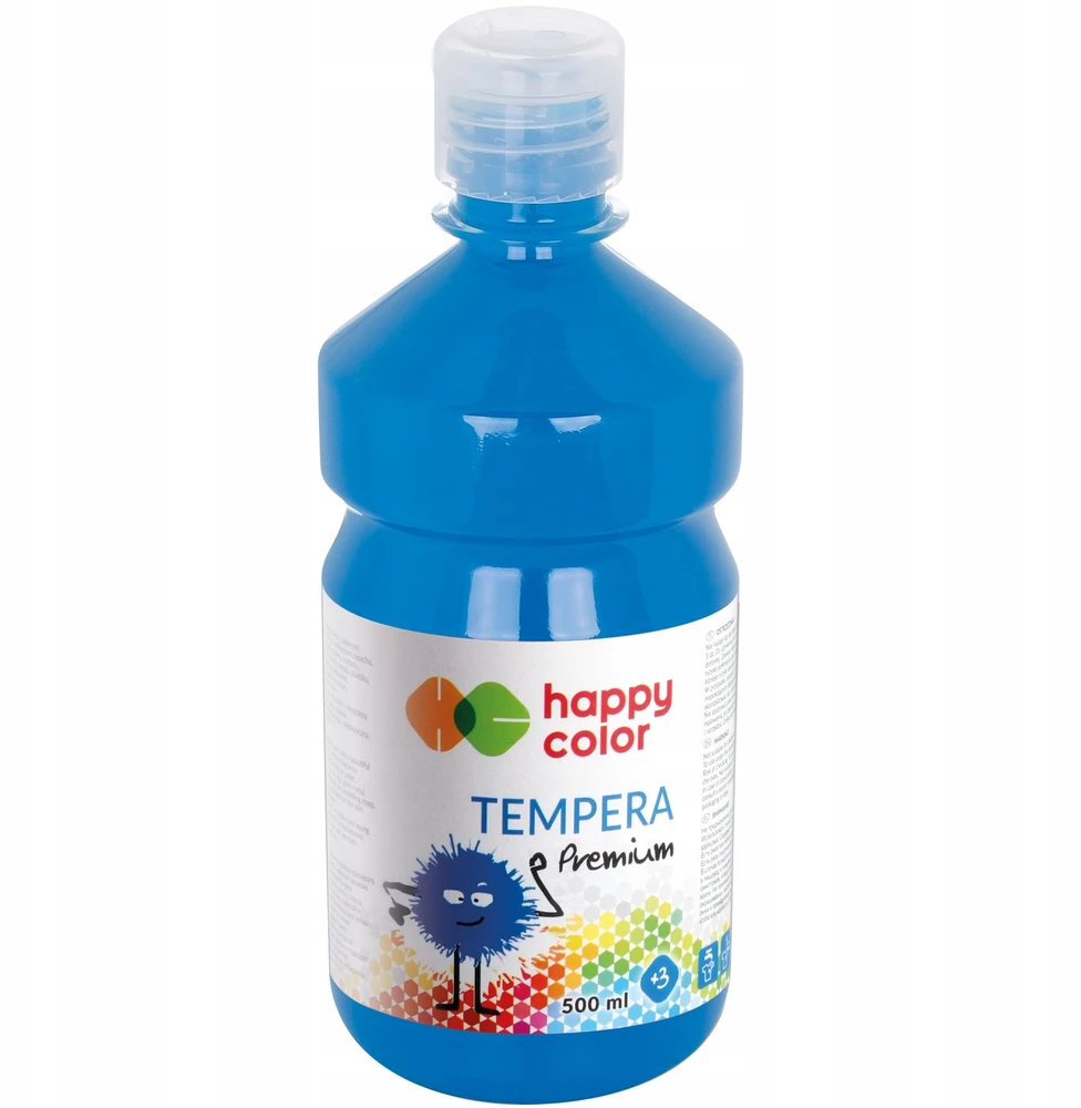 Farba plakatowa HAPPY COLOR 500ml tempera BŁĘKITNA 30