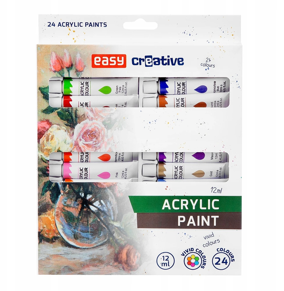 Farby akrylowe Easy 24 vnt. x 12 ml