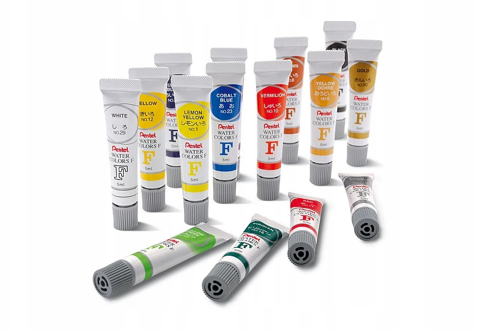 Farby akwarele PENTEL w tubach 15szt WFRS-15