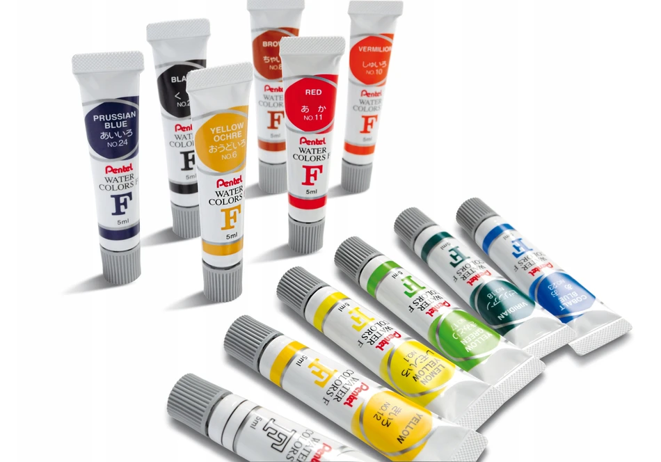 Farby akwarele PENTEL w tubach 15szt WFRS-15