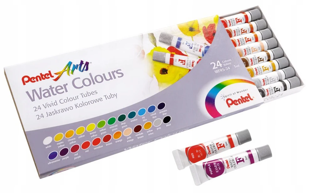 Farby akwarelowe PENTEL w tubach [24]