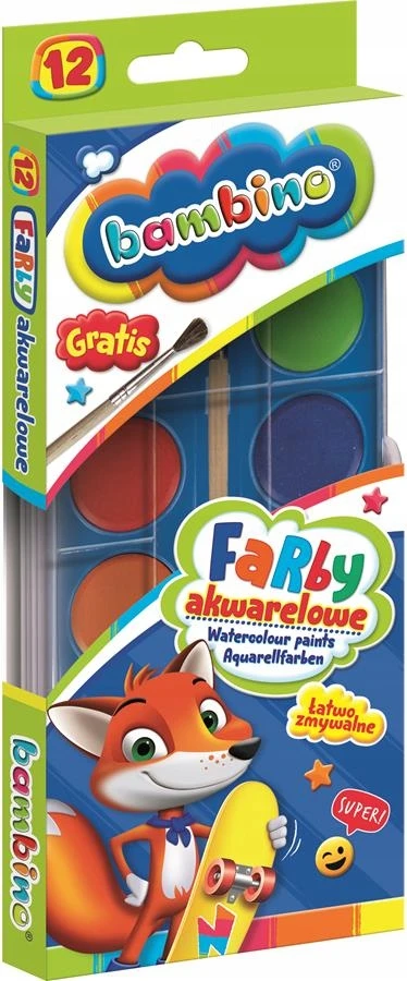 Akvarelė BAMBINO 5903235001857, 12 spalvų